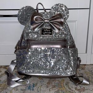 Loungefly Disney Parks Minnie Mouse Sequin Mini Backpack
